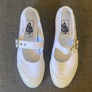 Vans White Mary Jane Sneakers
